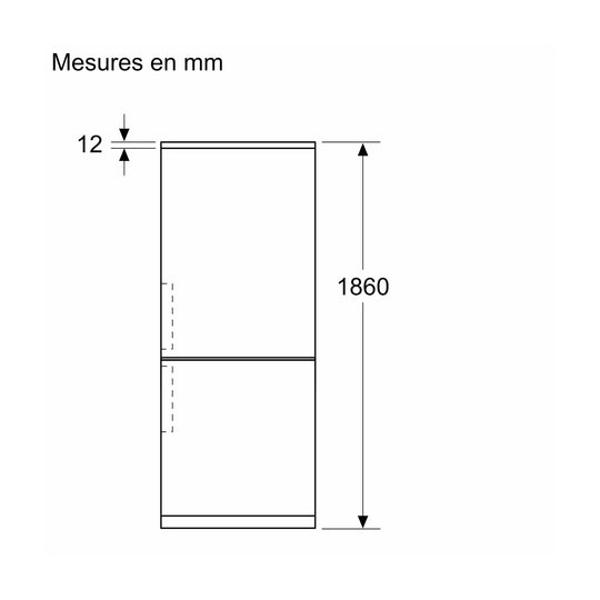Réfrigérateur congélateur bas SIEMENS  KG36NEICF iQ300 186x60cm