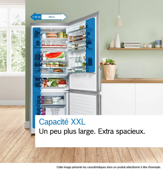 Réfrigérateur combiné BOSCH KGN49XWEA pose-libre 203 x 70 cm Blanc — photo produit