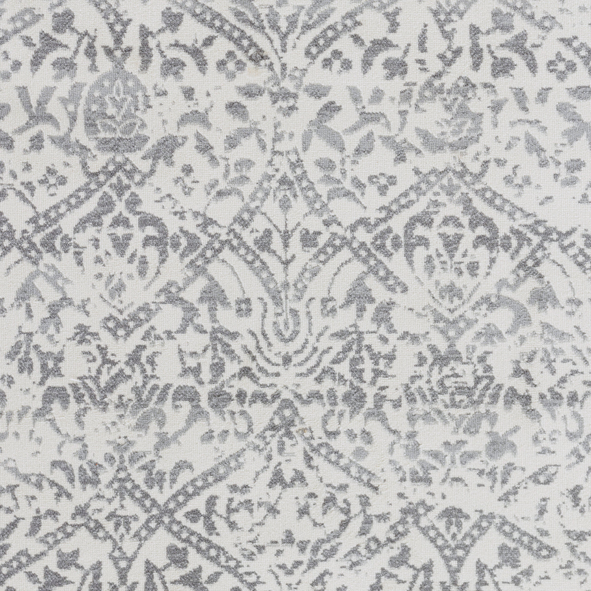 Tapis de couloir SURYA Ejura oriental vintage, motif floral délavé gris sur fond blanc cassé, vue 8