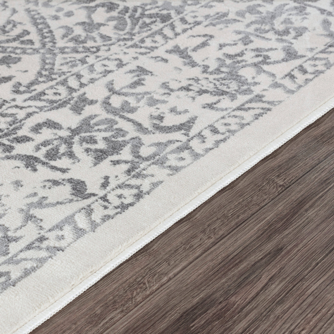 Tapis Vintage Oriental Blanc/Gris Ejura