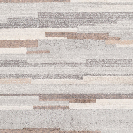 Tapis Couloir Scandinave Moderne Blanc/Marron Maastricht