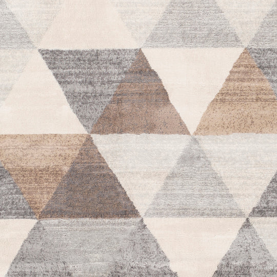 Tapis Scandinave Moderne Blanc/Marron Fujairah