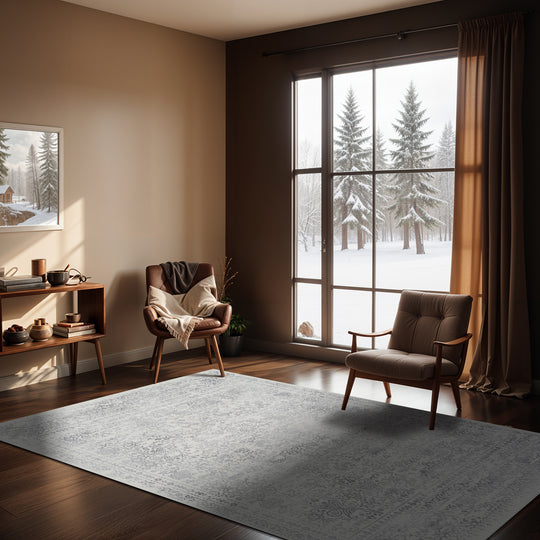 Tapis Vintage Oriental Ivoire/Gris Ottawa