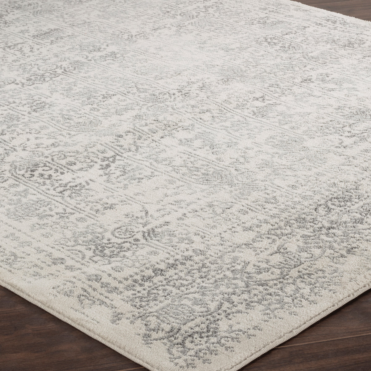 Tapis de couloir SURYA Ottawa vintage, motif oriental délavé gris et ivoire, vue 10