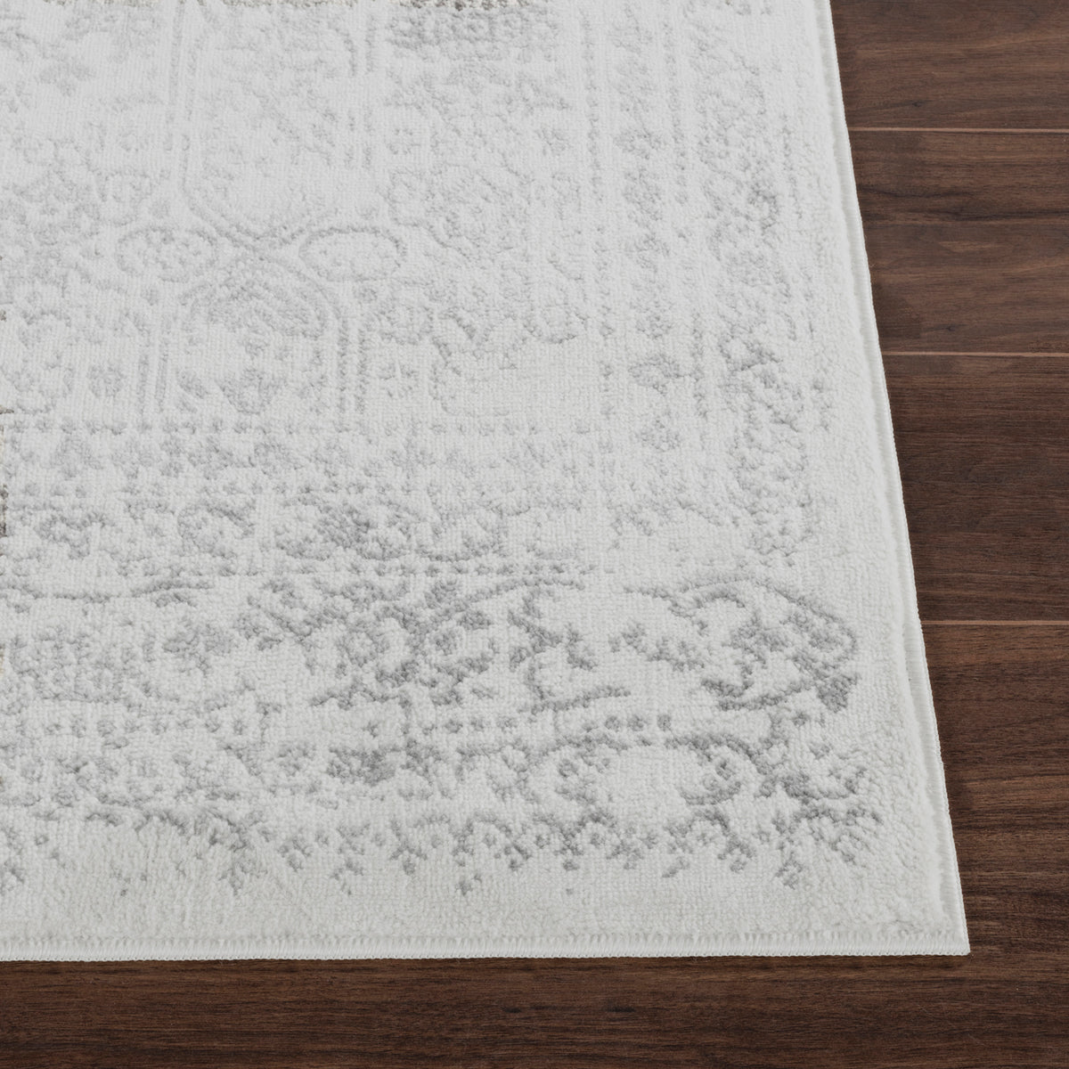 Tapis de couloir SURYA Ottawa vintage, motif oriental délavé gris et ivoire, vue 5