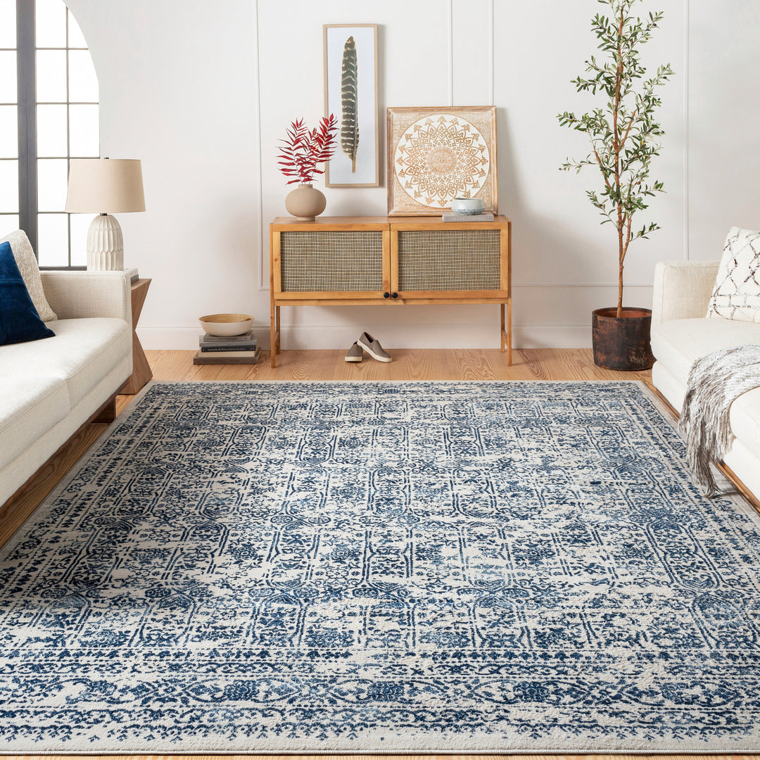Tapis Vintage Oriental Bleu/Blanc Ottawa