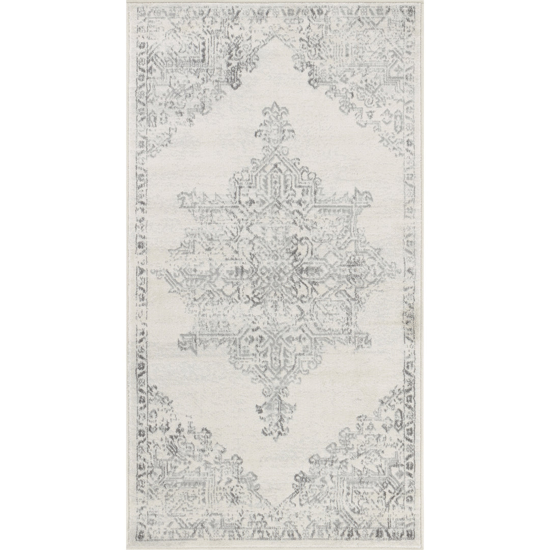 Tapis Vintage Oriental Blanc/Gris Kota