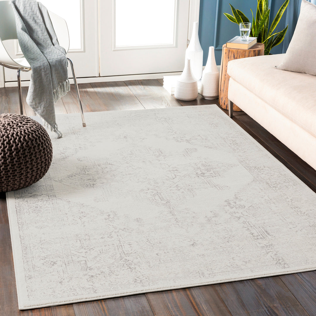 Tapis Vintage Oriental Blanc/Gris Kota