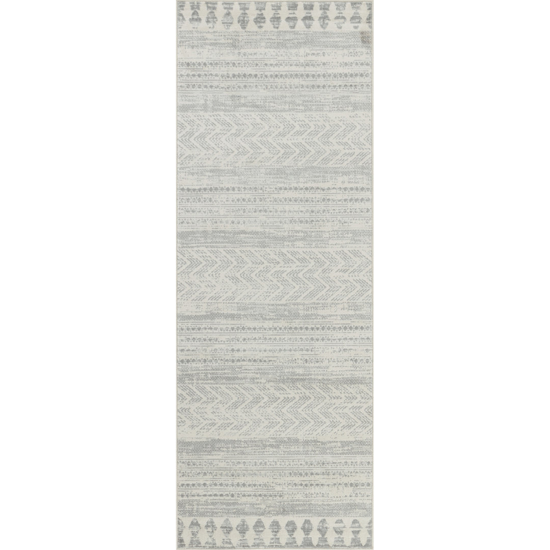 Tapis de Couloir Scandinave Bohème Gris Mykonos