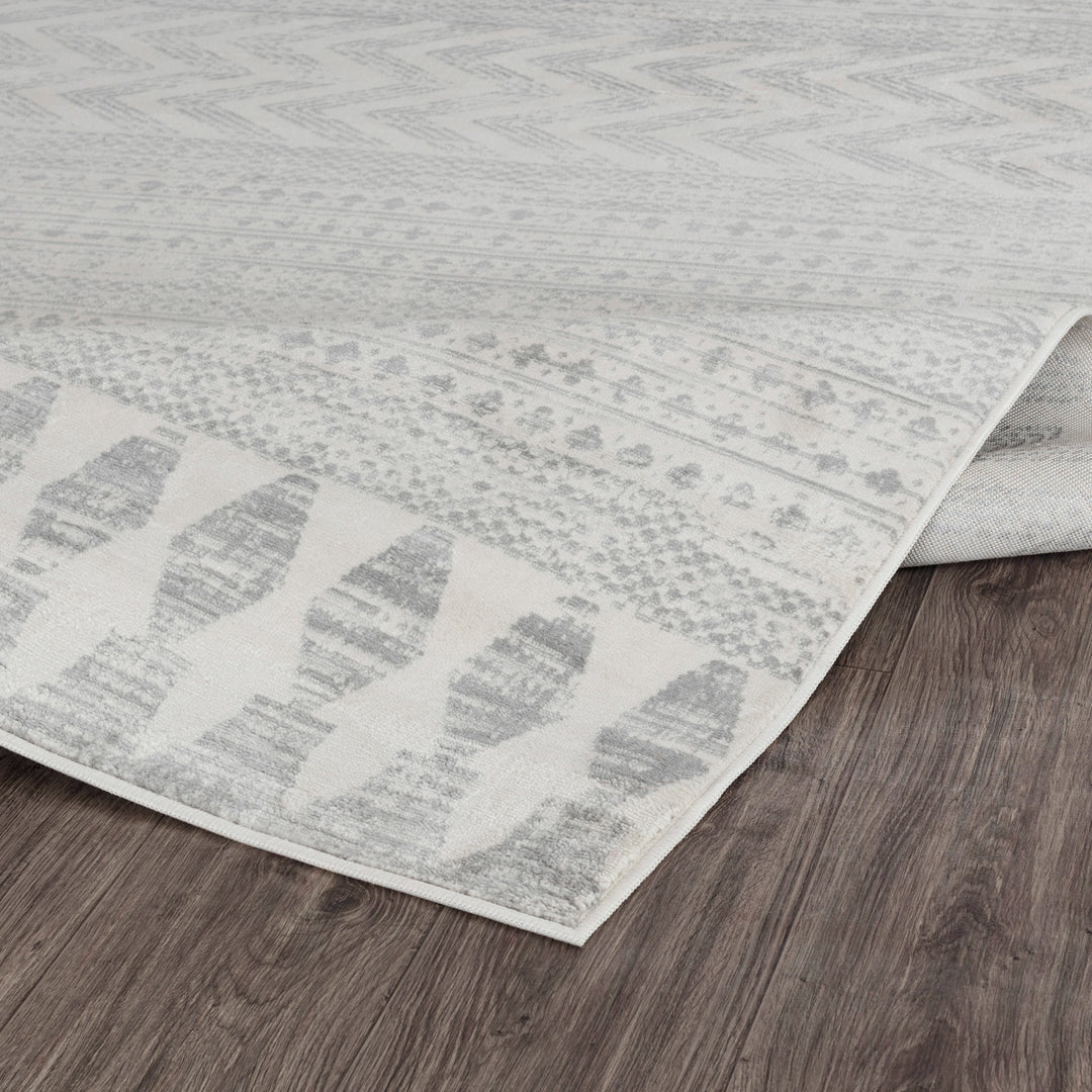Tapis de Couloir Scandinave Bohème Gris Mykonos