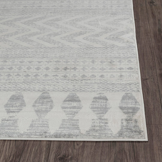 Tapis de Couloir Scandinave Bohème Gris Mykonos