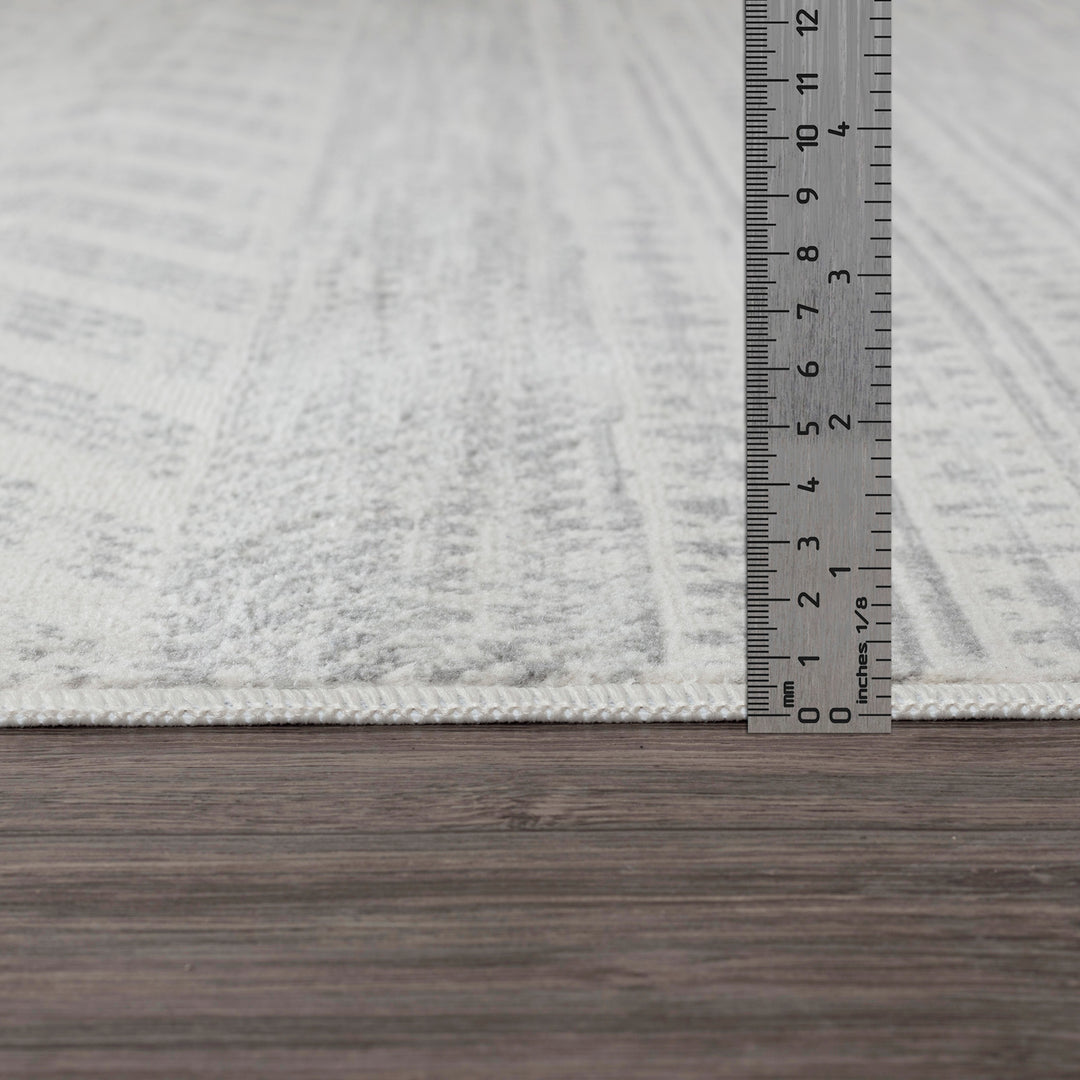 Tapis de Couloir Scandinave Bohème Gris Mykonos