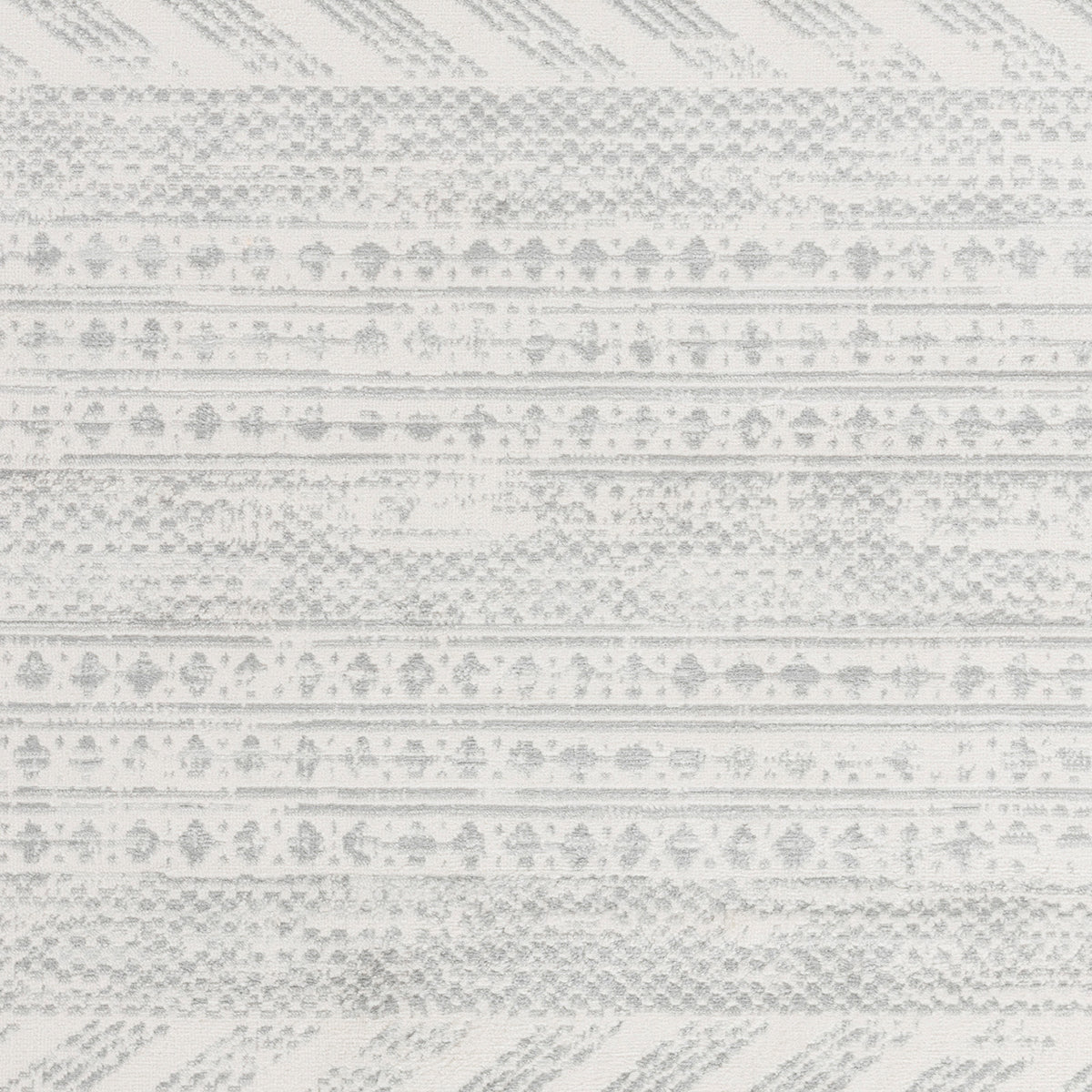 Tapis de couloir SURYA Mykonos bohème, motif chevrons berbères, blanc cassé et gris, vue 8