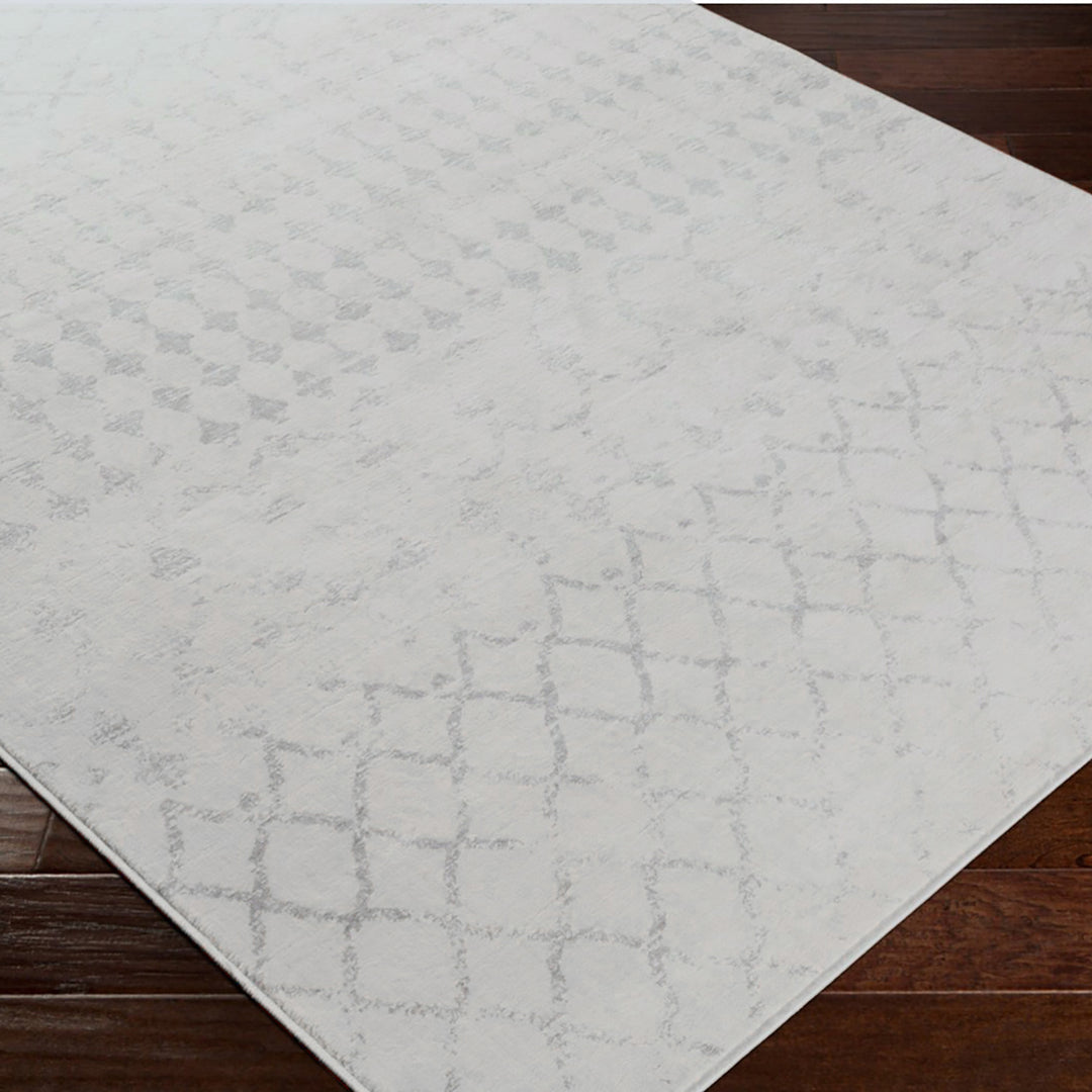 Tapis Berbère Ethnique Blanc/Gris Lyon