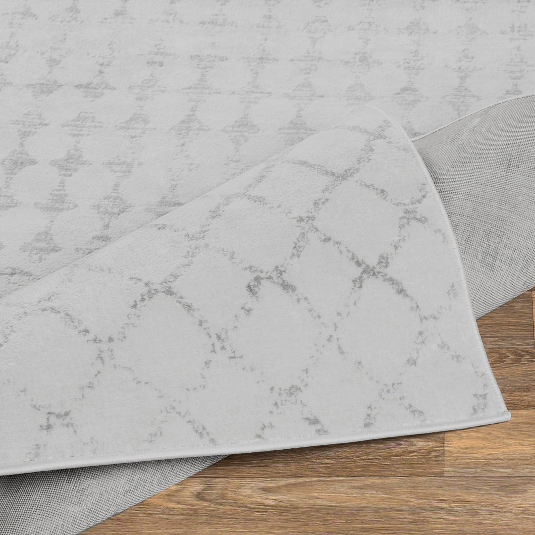 Tapis Berbère Ethnique Blanc/Gris Lyon