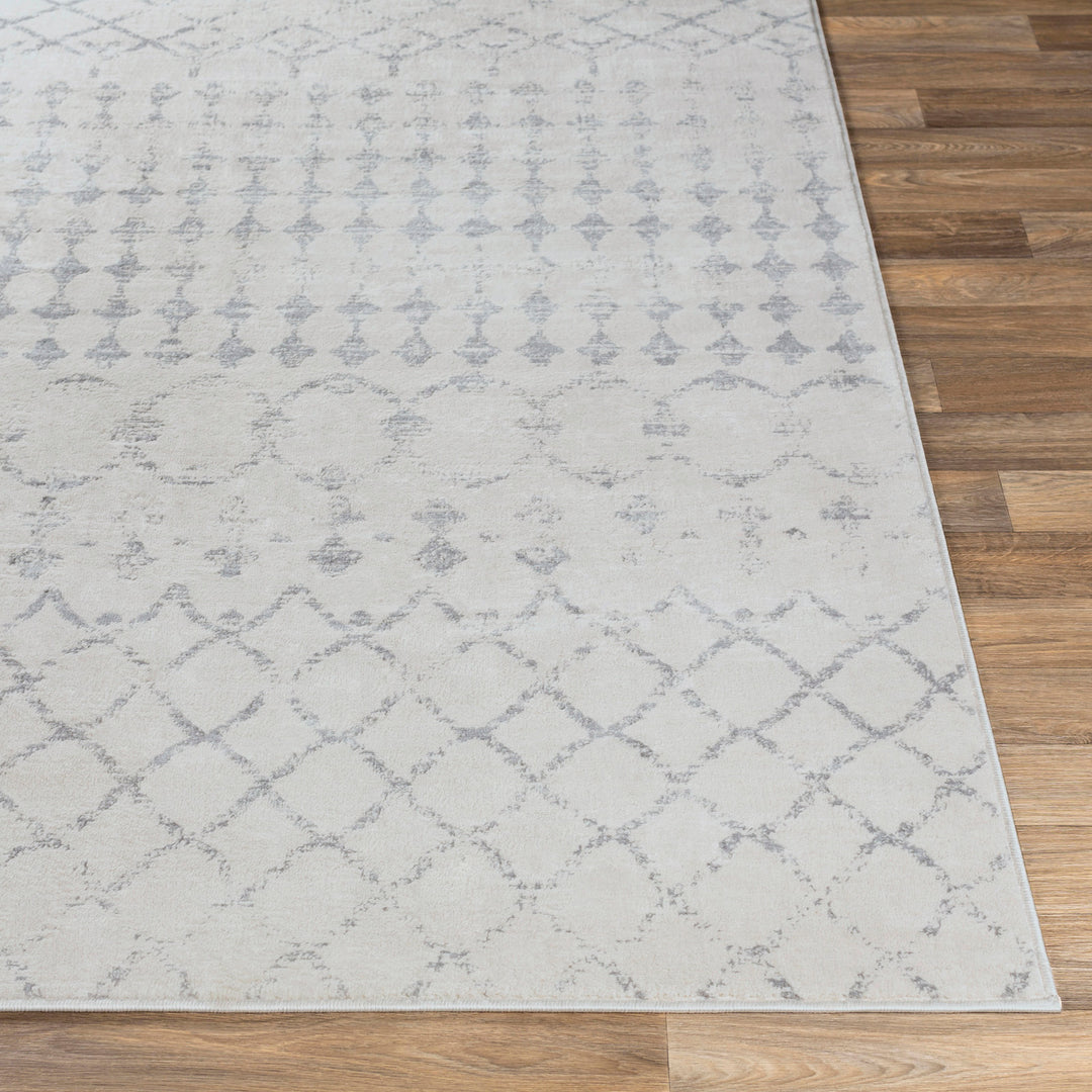 Tapis Berbère Ethnique Blanc/Gris Lyon