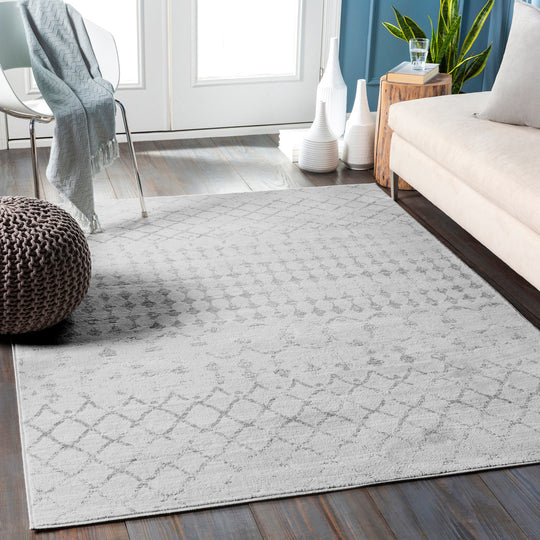 Tapis Berbère Ethnique Blanc/Gris Lyon