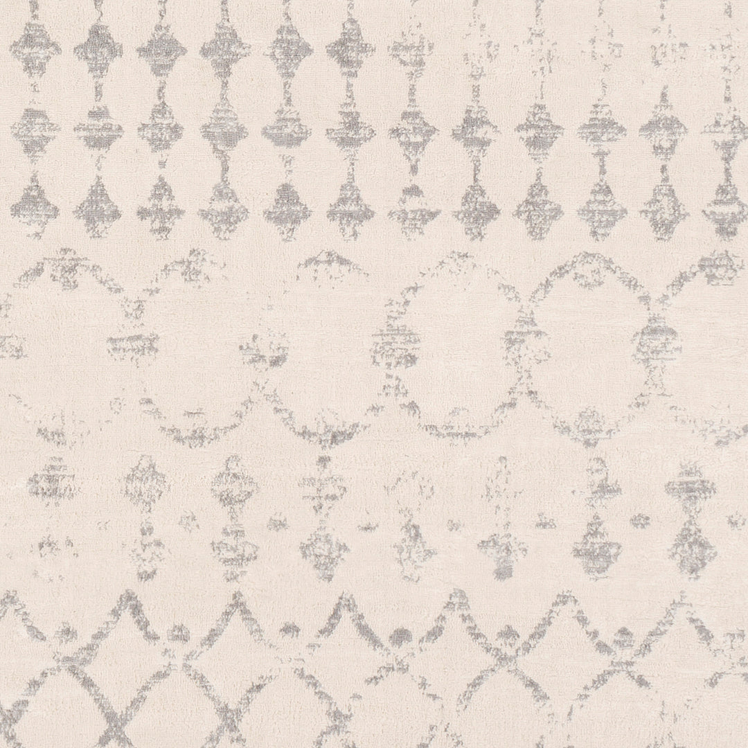 Tapis de Couloir Berbère Ethnique Blanc/Gris Lyon