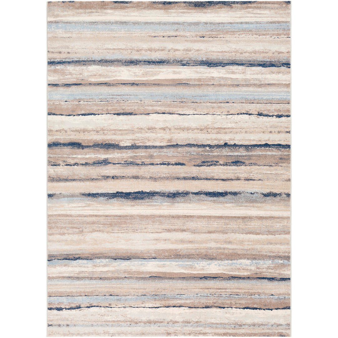 Tapis Scandinave Moderne Blanc/Gris/Bleu Dusel