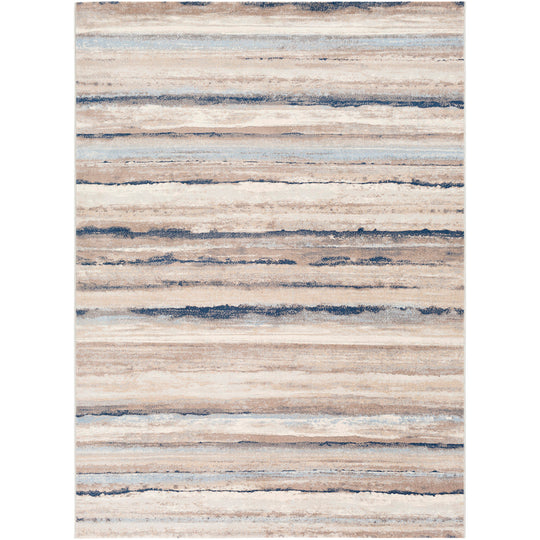 Tapis Scandinave Moderne Blanc/Gris/Bleu Dusel