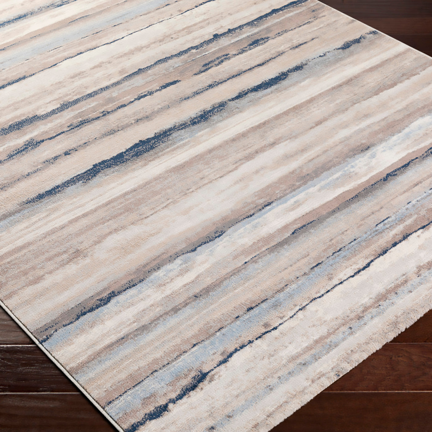 Tapis Couloir Scandinave Moderne Blanc/Gris/Bleu Dusel