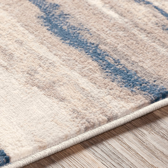 Tapis Scandinave Moderne Blanc/Gris/Bleu Dusel