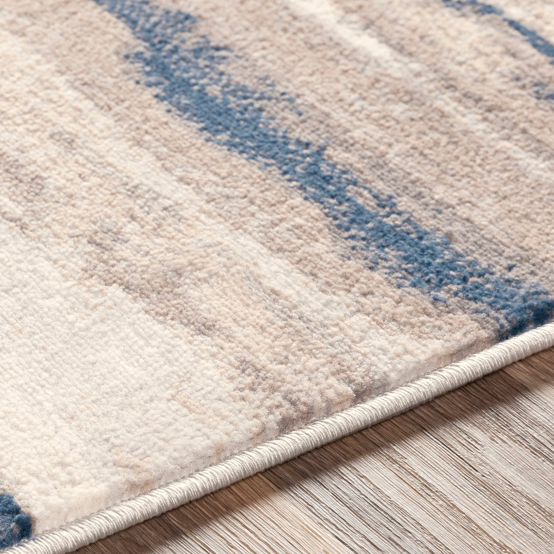 Tapis Couloir Scandinave Moderne Blanc/Gris/Bleu Dusel