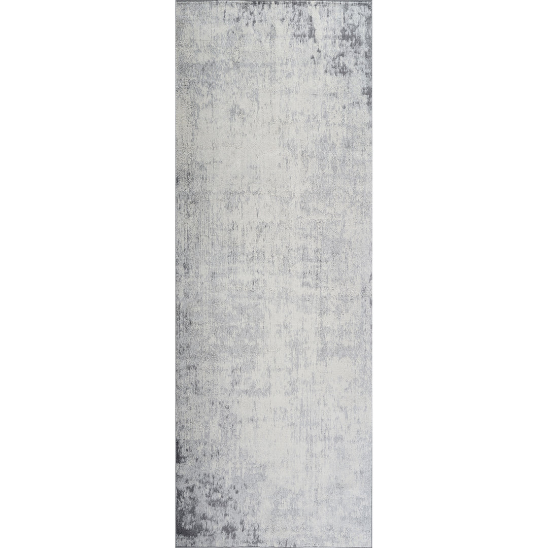 Tapis de Couloir Abstrait Utrecht Moderne Blanc/Gris