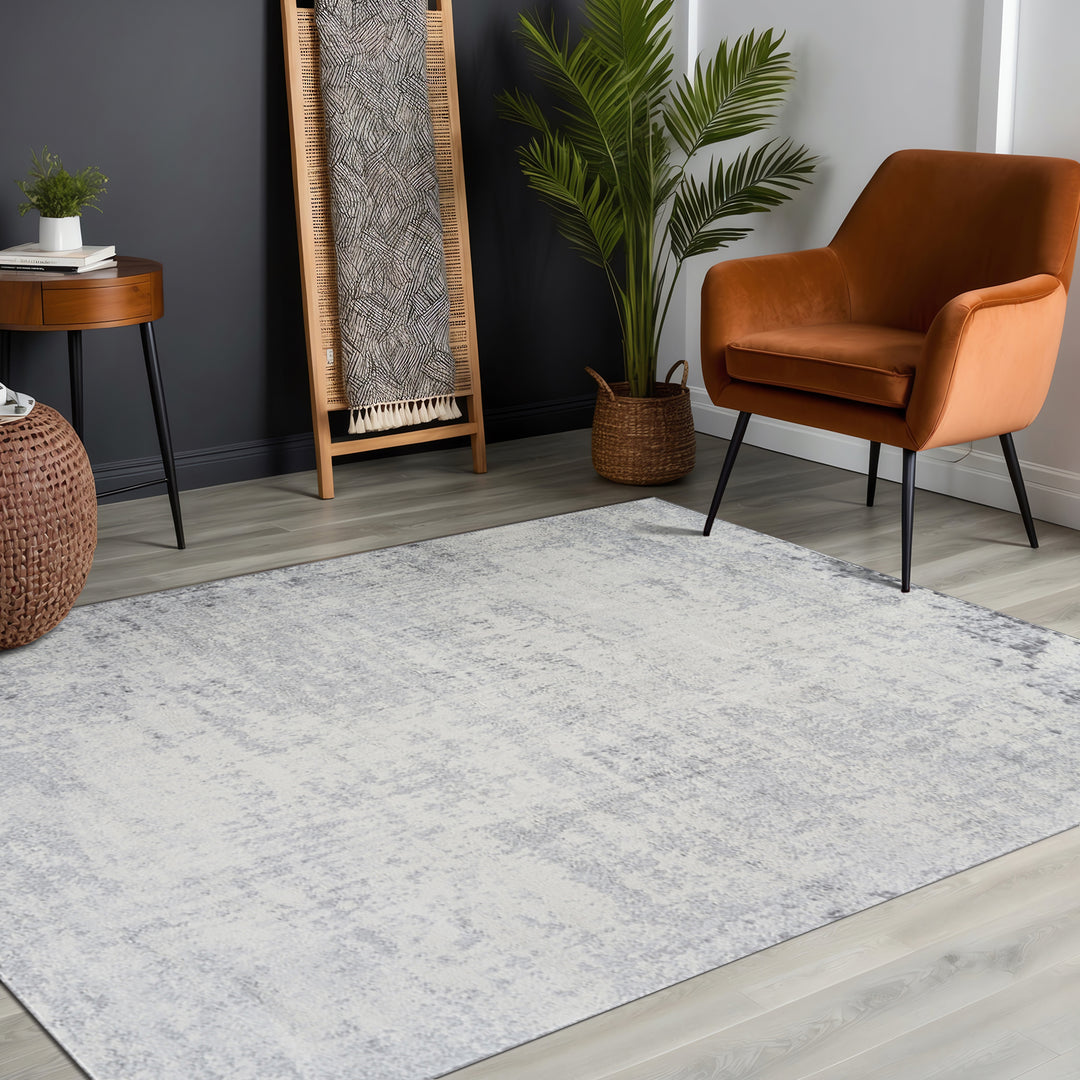 Tapis Abstrait Utrecht Moderne Blanc/Gris