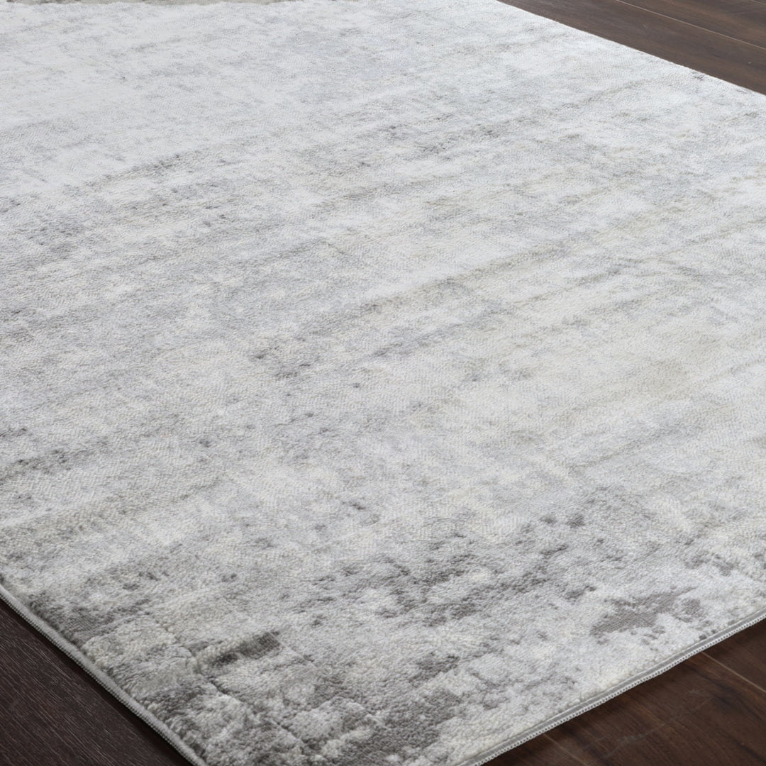 Tapis Rond Abstrait Utrecht Moderne Blanc/Gris Rond