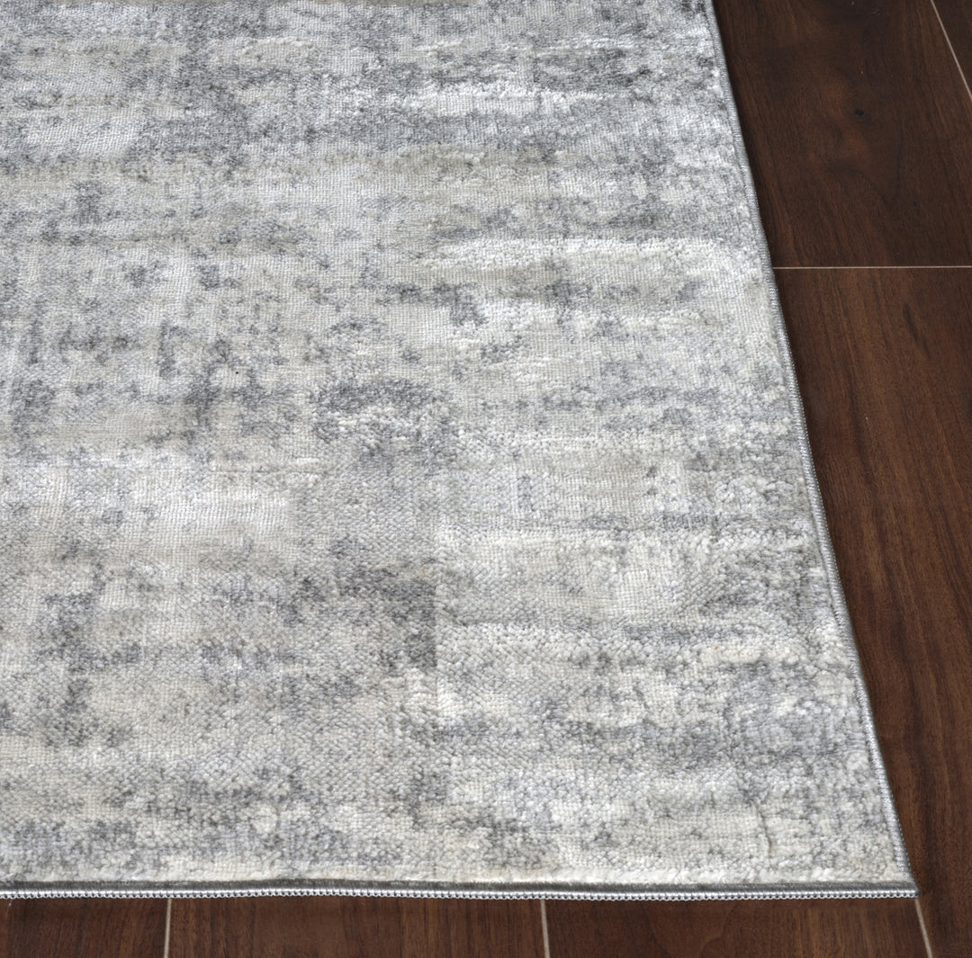 Tapis de Couloir Abstrait Utrecht Moderne Blanc/Gris