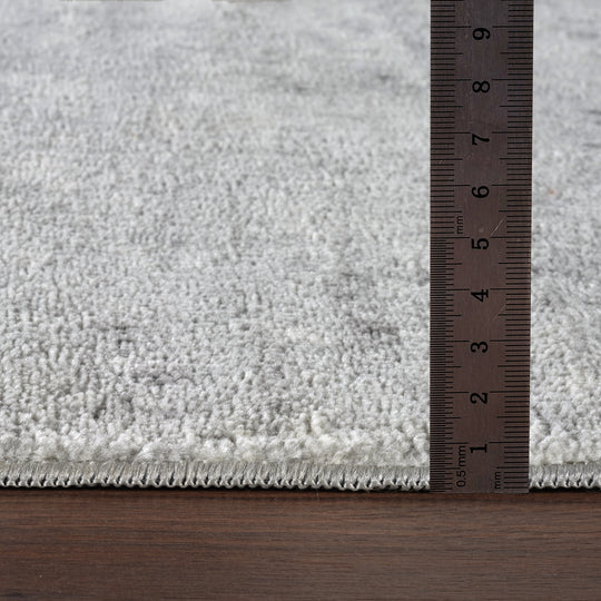 Tapis Rond Abstrait Utrecht Moderne Blanc/Gris Rond