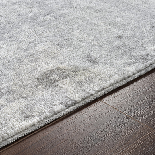 Tapis Rond Abstrait Utrecht Moderne Blanc/Gris Rond