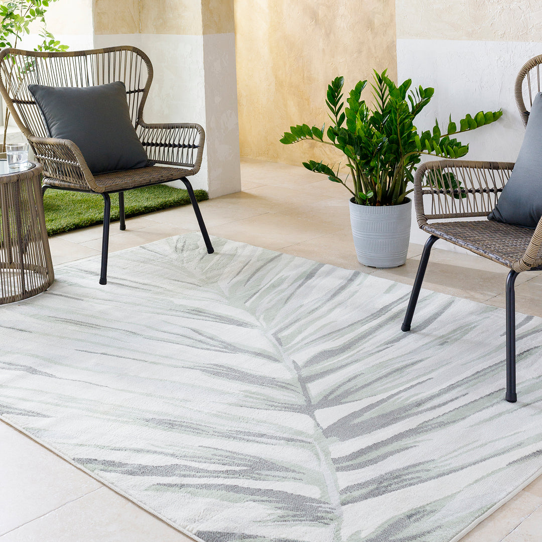 Tapis Scandinave Bohème Gris/Vert Cotia