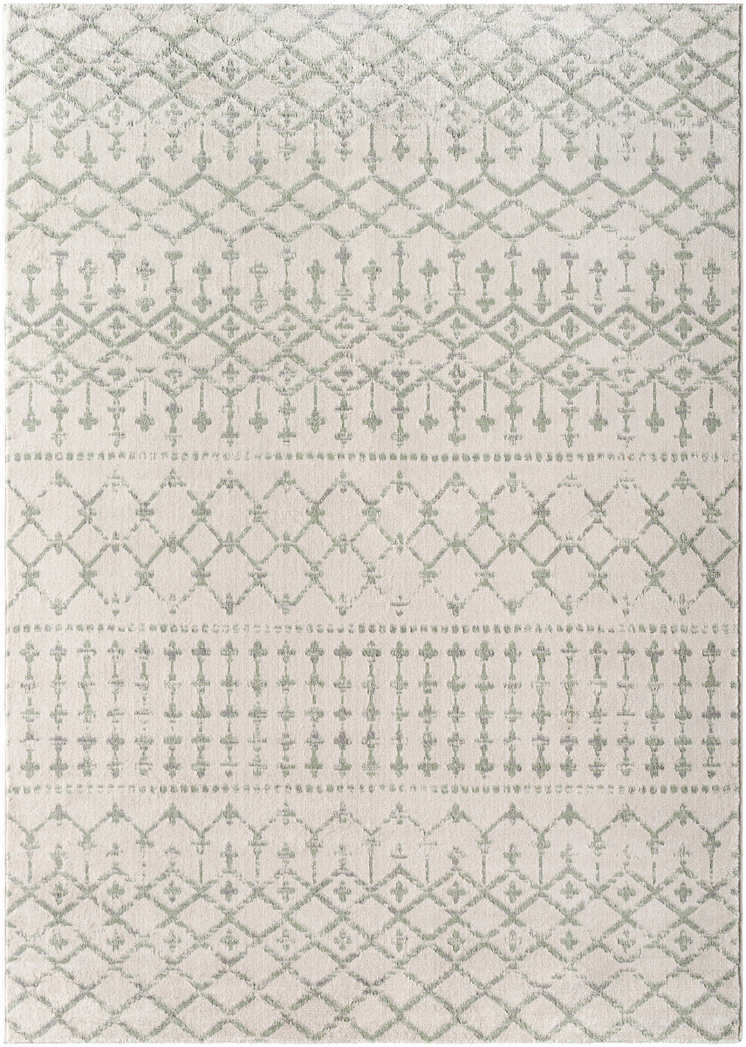 Tapis Berbère Ethnique Gris/Vert Iwata