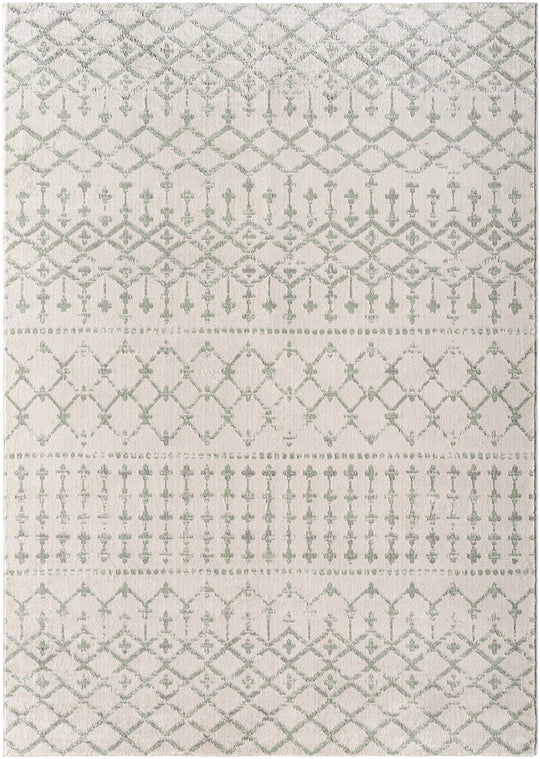 Tapis Berbère Ethnique Gris/Vert Iwata