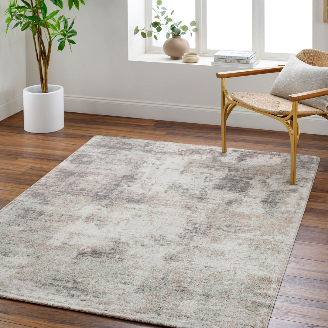 Tapis de Couloir Abstrait Moderne Gris/Brun Jaito