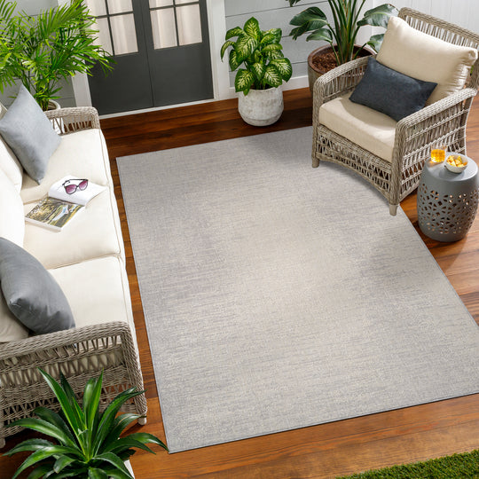 Tapis d'Extérieur/Intérieur Ivoire/Gris Bong