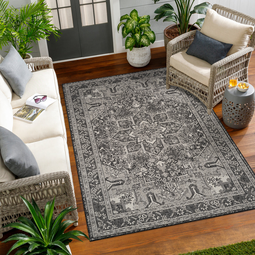 Tapis d'Extérieur/Intérieur Gris/Ivoire  Ballarat