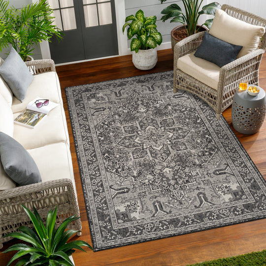 Tapis d'Extérieur/Intérieur Gris/Ivoire  Ballarat