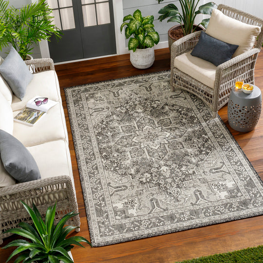 Tapis d'Extérieur/Intérieur Gris/Ivoire  Ballarat