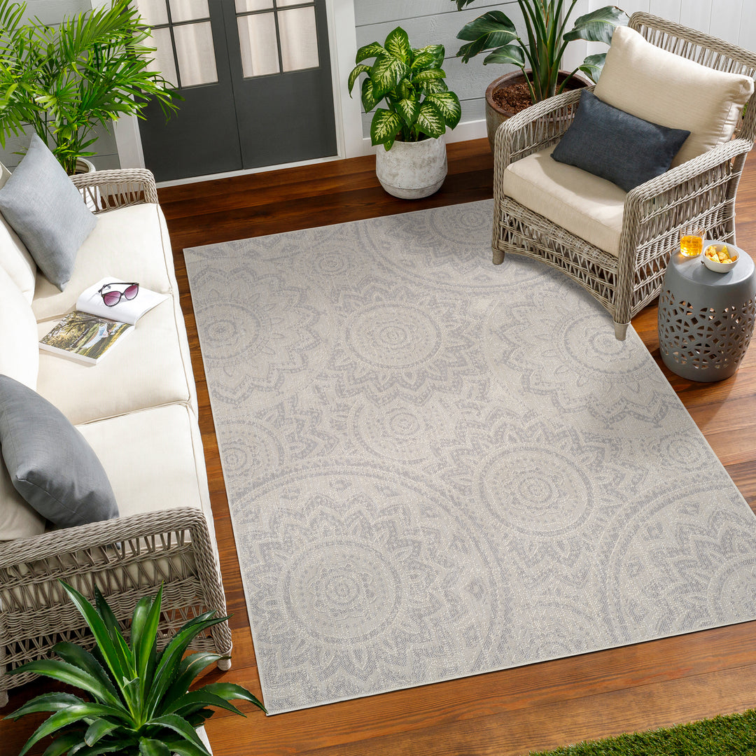 Tapis d'Extérieur/Intérieur Gris/Ivoire 3 Bendigo