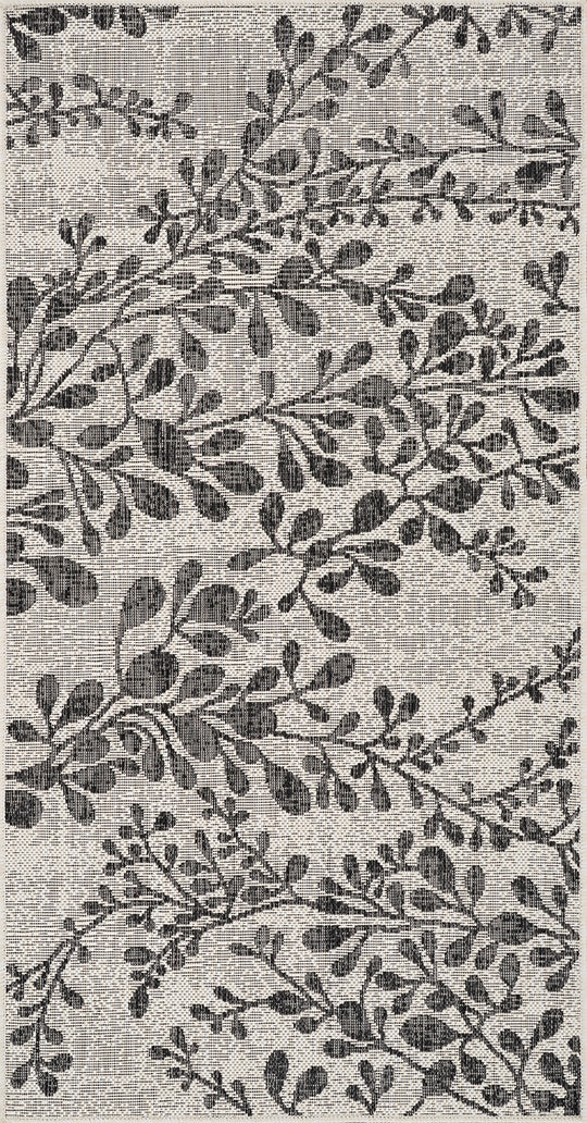 HASSELT Tapis d'Extérieur/Intérieur Ivoire/Gris 80x150