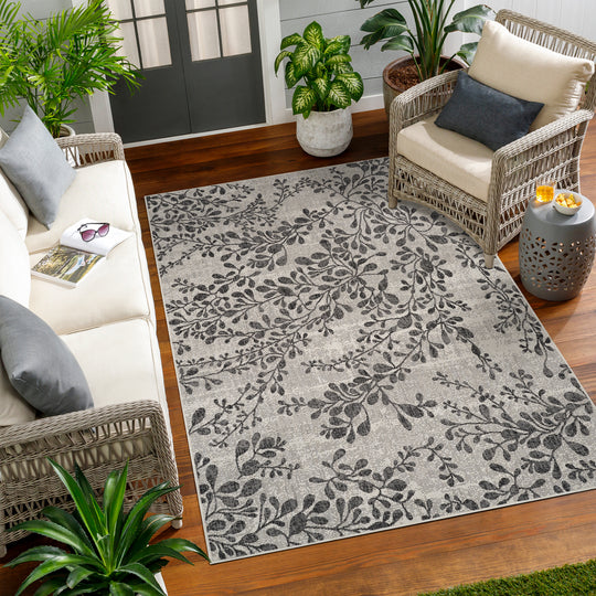 HASSELT Tapis d'Extérieur/Intérieur Ivoire/Gris 160x213