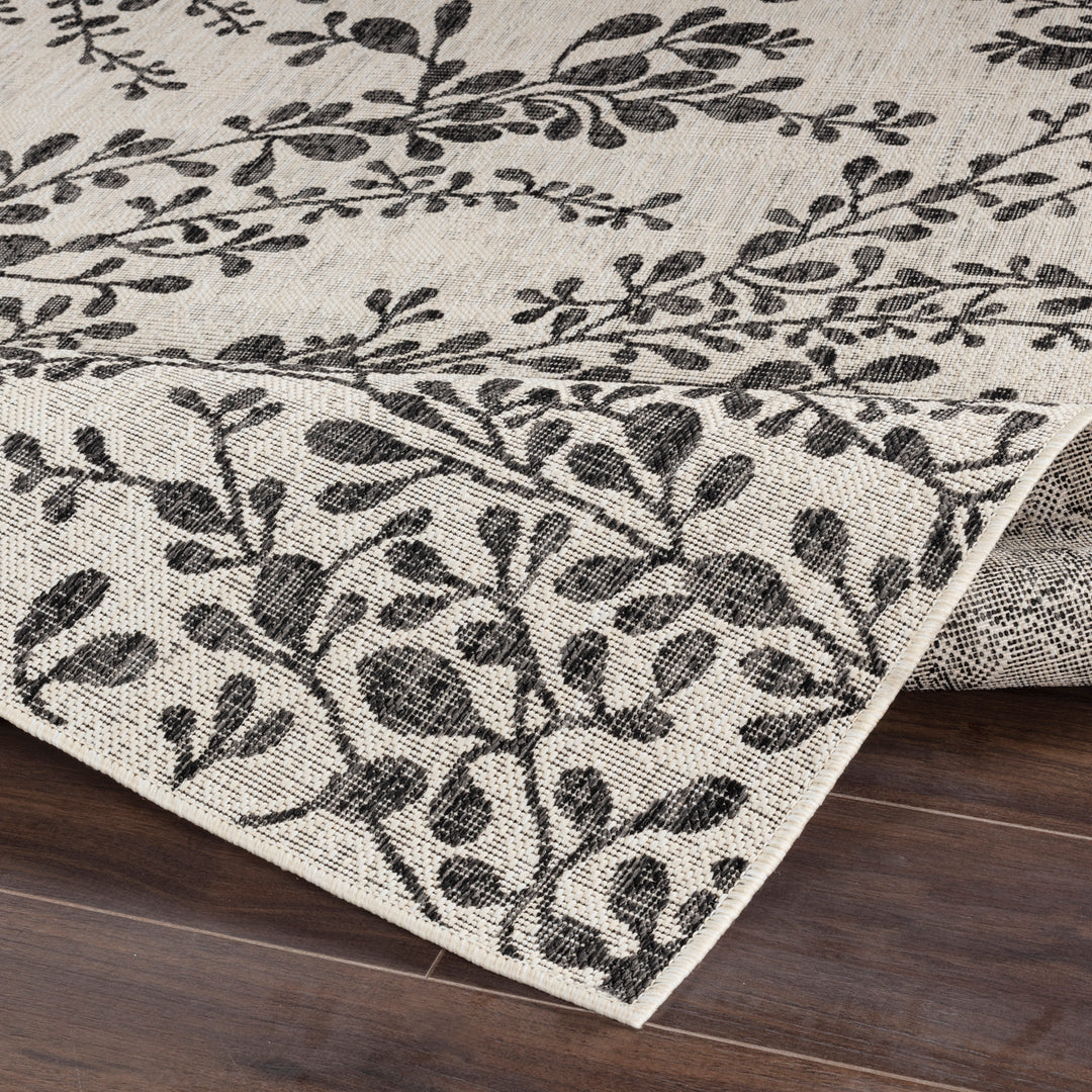 HASSELT Tapis d'Extérieur/Intérieur Ivoire/Gris 80x150