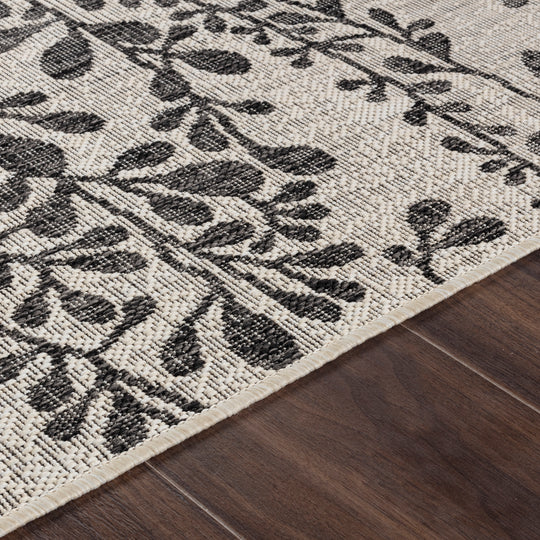 HASSELT Tapis d'Extérieur/Intérieur Ivoire/Gris 80x150