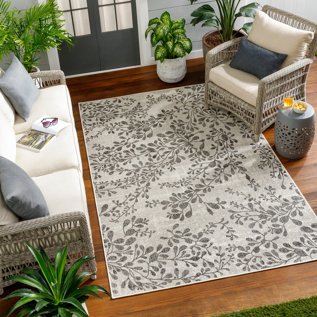 HASSELT Tapis d'Extérieur/Intérieur Ivoire/Gris 160x213