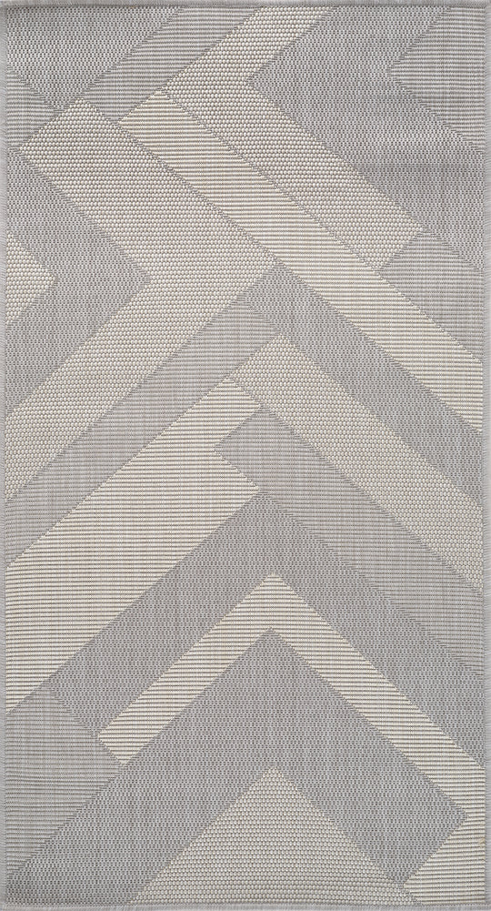 Tapis d'Extérieur/Intérieur Gris/Ivoire  Hino