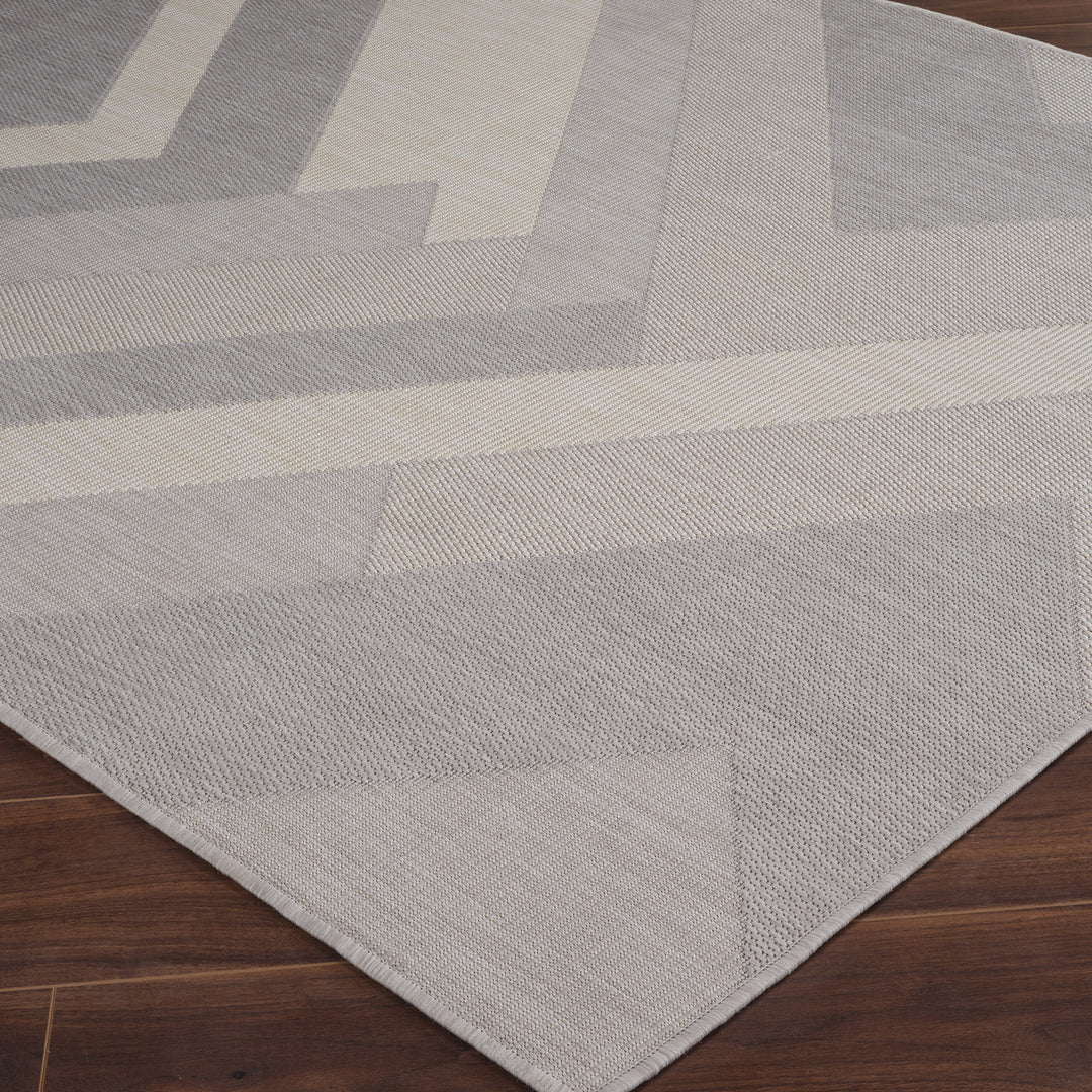 Tapis d'Extérieur/Intérieur Gris/Ivoire  Hino
