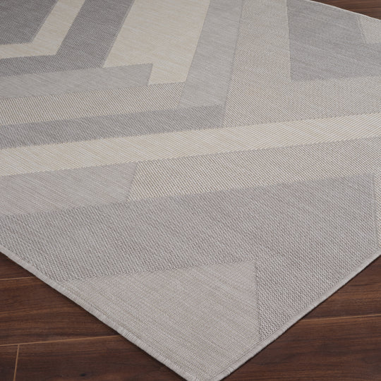 Tapis d'Extérieur/Intérieur Gris/Ivoire  Hino